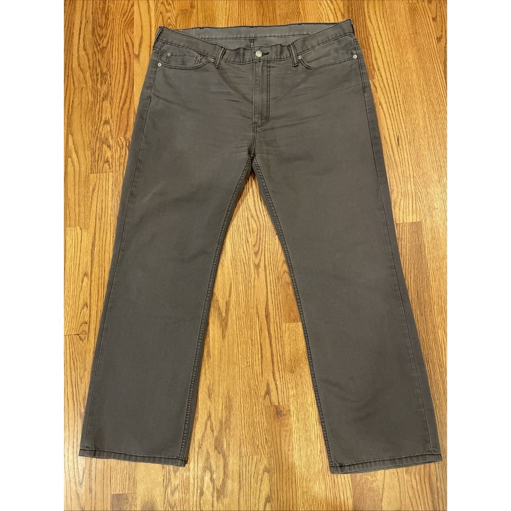 Levis White‎ Tab 514 Men's Straight Fit Jeans Gray Wash 5 Pocket Size 40x30